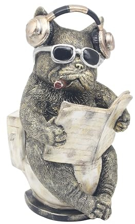Lesser & Pavey Attitude Loo Time French Bulldog Animal Figurine Small | Decorative Display Piece, Durable Craftsmanship, Ideal for Home and Office Decor, Novelty Gift Idea