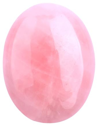 Rosenquarz Palm & Daumenstein 45mm, Natürlicher Ovaler Heilstein Kristall für Chakra Energiearbeit, Meditation, Wicca Rituale, Stress & Angstlinderung, Home Dekor, Spiritueller Worry Stone Geschenk
