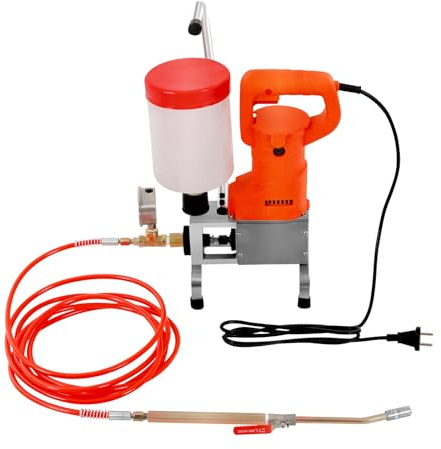 awolsrgiop Pompa per iniezione ad alta pressione, 720 W, 10000PSI, macchina per iniezione professionale per riparazione di crepe di cemento, macchina per iniezione con manometro, portata 0,75 kg/min