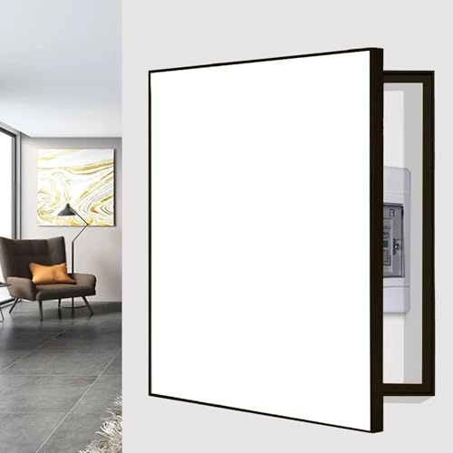 Vibeo Stromkasten verkleidung Dekorative Abdeckung für Unansehnliche Elektroverteilerkästen, 40 45 50 60 70 80 cm Sicherungskastenabdeckung, Einfarbige Verteilerkastenabdeckung(Black,20x28in/50x70cm)