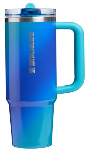 STANLEY Quencher ProTour Flipstraw Tumbler, 30 oz, Sea Glass Aura | Built-In Straw & Handle | Cupholder Compatible for Travel | Leakproof Insulated Stainless Steel Cup | BPA-Free