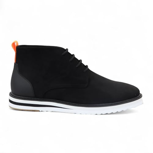 Infinity Leather Dolcetto Herren-Stiefeletten aus schwarzem Wildleder mit Schnürung