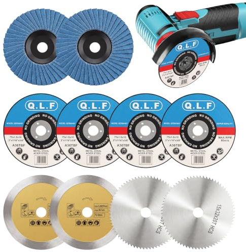 Skärskiva 76 mm 10 stycken | 10 stycken skärskivor 76 mm för vinkelslipar, för metall, stål, trä och kakel