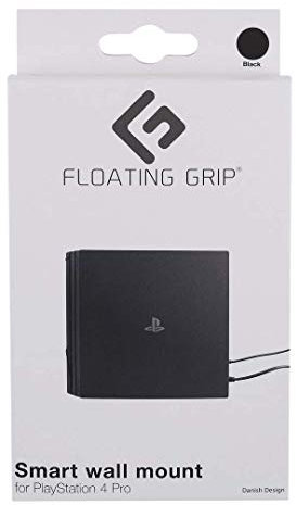 Wandhalterung für PlayStation 4 Pro von FLOATING GRIP® - Zum Patent angemeldet durch FLOATING GRIP ApS - Made in Dänemark