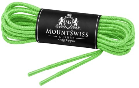 Mount Swiss Business Schnürsenkel dünn rund gewachst Anzugschuhe | Gewachste Baumwolle, wasserabweisend & reißfest, ø 2-3 mm - Schuhbänder / shoe laces für Oxford, Derby, Lederschuhe