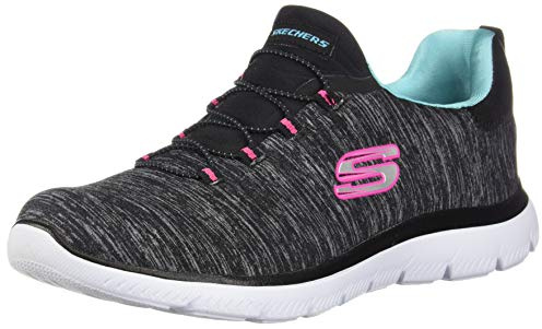 Skechers Women's Summit - Quick Getaway Black/Light Blue 5.5 B US B (M)