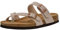 CUSHIONAIRE Women's Luna Cork Footbed Sandal with +Comfort, Stone, 4 UK