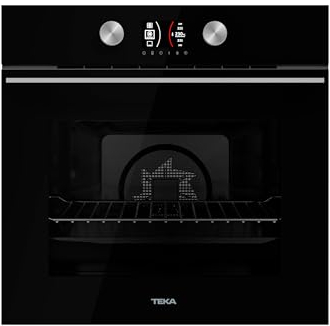Teka HLB 8600 - Horno Multifunción SurroundTemp 60 cm, Con Display True Color, Sistema de limpieza Teka Hydroclean PRO, 12 Funciones de Cocinado, Color Cristal Negro con Marco