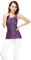 Grouptap Sparkle Glitter Paillettes Gilet da Donna Crop Top Viola Latino Salsa Samba Dance Party Abbigliamento 32/34/36/38 (Viola, vestibilità Elastica EU 32-38)