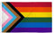 AZ FLAG - Flagge Regenbogen Progress Pride - 150x90 cm - LGBT Fahne 100% Polyester mit Messing-Ösen - UV-beständig - Vives Farben - 110g