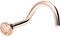 PIERCINGLINE Piercing de nez en acier chirurgical avec disque en cristal - 4 couleurs et 2 tailles, Acier inoxydable