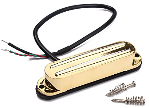 Alnicov Micro double bobinage Humbucker Hot Rail pour guitare électrique à simple bobinage pour TL Strat Squier Tele guitare électrique, or