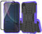 pour Coque iPhone XR avec Protecteur d'écran, Silicone Antichoc Full Protection avec béquille pour Apple iPhone XR (Violet)