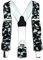 TigerTie Unisex Hosenträger in Y-Form mit 3 extra starken Clips - Farbe in dunkelgrau grau schwarz Camouflage gemustert - hochwertige Verarbeitung - Breite 35 mm