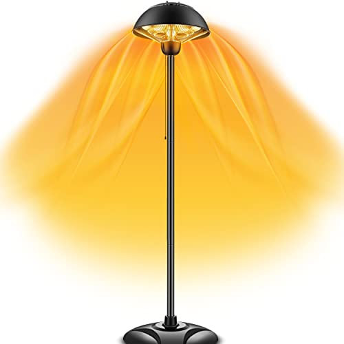 DONYER POWER Electric Garden Patio Heater Waterproof Outdoor&Indoor Free Standing 2000W