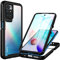 CENHUFO für Xiaomi Redmi 10 Hülle, 360 Grad Schutzhülle Stoßfest Panzerhülle mit Eingebautem Displayschutz Robust Bumper Full Cover Outdoor Case komplett Handyhülle für Xiaomi Redmi 10 - Schwarz