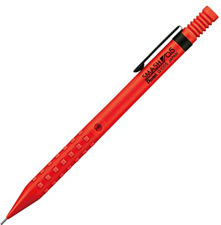 Pentel Q1005-B Smash Druckbleistift, 0,5 mm, Rot