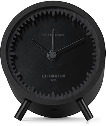 LEFF amsterdam - Tube Alarm Uhr - Schwarz - Design - Tisch- oder Regaluhr - Quarz-Uhrwerk