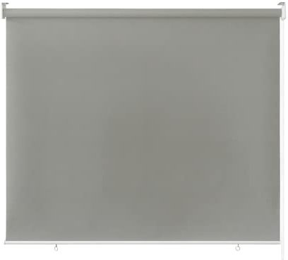 Froadp 140x140cm Außenrollo Sichtschutzrollo mit Reflektierende Thermofunktion Kunststoffbeschichtung Senkrechtmarkise Außen Vertikalmarkise Fensterrollo für Balkon Terrasse Garten (Grau)