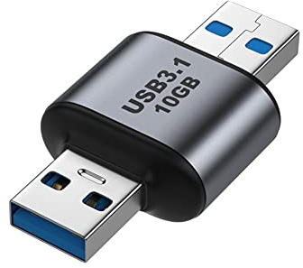 NFHK USB 3.0/3.1 Type A Male to USB 3.0/3.1 A Male Data Adapter 10Gbps Extension for Laptop Desktop