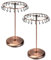 QWORK Drehbarer Schmuckbaum-Präsentationsständer, Schmuck-Organizer mit 23 Haken, Messing, 2 Stück