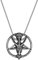 JewelryWe Schmuck Halskette Herren Retro Punk Satan Ziegenkopf Pentagramm Edelstahl Anhänger mit Kette Geschenk für Männer Silber