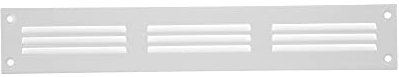 12 x 2 Inch / 300 x 50 mm White Air Vent Cover - Steel Return Air Grilles - for Ceiling and Sidewall - HVAC - with Insect Protection Screen (11.81 x 1.97 Inch, White)