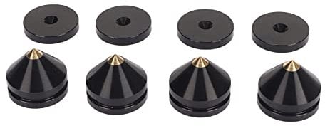 TOPINCN Amplifier Isolation Feet Pads, Shock Absorption High Stiffness Speaker Spike Isolation Feet Pad Easy Installation for Subwoofer for CD DVD Players (Black)