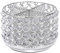 BTSKY Crystal 360 Grad drehbarer Schreibtisch-Organizer, dekorative Aufbewahrungsbox mit 4 Fächern, Glitzer-Metall-Make-up-Pinselhalter, elegante Aufbewahrungsbox, Heimdekoration, 4 Fächer, Silber