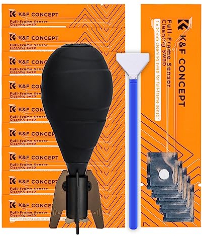 Minadax KF Full Format Sensor Reinigung 24mm 10 Swabs + Blasebalg mit Filter