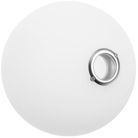 Uonlytech Paralume a Sfera G9 in Metallo Bianco Latte - Lampada Molecolare Anti-caduta per Soggiorno - Bocca G9 per Lampadario Globo Sferico