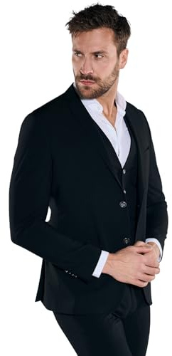 emilio adani Herren Anzug-Sakko Slim fit, Schwarz