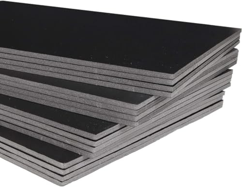FWEEK Planchas Cartón Pluma A3, 16 Stück, 420×297×5mm, Planchas de Poliestireno/Espuma, Foam Board 5mm Negro para Manualidades, Proyectos y Presentaciones