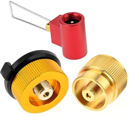 PETCHOR Lot de 3 adaptateurs de recharge de gaz EN417 pour réchaud de camping