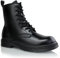 Cultz Essential 8 Eyelet Stiefeletten mit Reißverschluss Combat Boots Damen Stiefel BLACK SMOOTH2 40