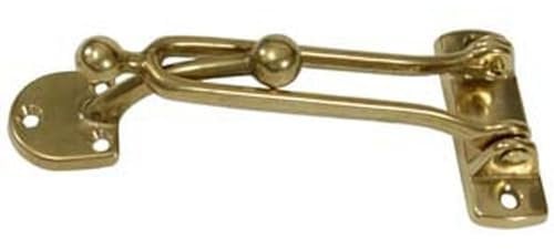 3PZ FERMAPORTE CON GANCIO IN OTTONE LUCIDO - mm.130x60h.