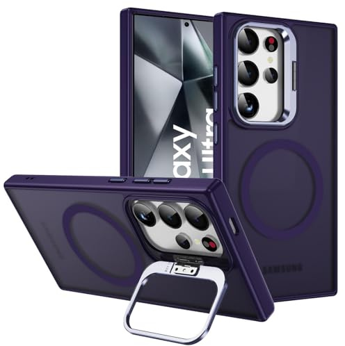 CoolGadget Magnetische Handyhülle für Samsung Galaxy S24 Ultra Violett | Magnetisches Slim Case, kabelloses Laden, Soft Grip Oberfläche, kratzfest, federleicht