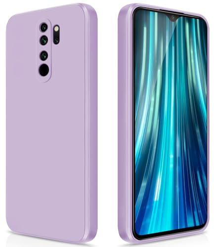 GiiYoon Cover per Xiaomi Redmi Note 8 Pro Custodia in Silicone, Custodia Antiurto Case Sottile in Silicone TPU con Strato Interno in Fibra e Protezione della Fotocamera, Viola
