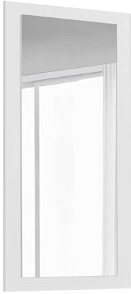 mokebo Schranktür mit Spiegel in Weiß 'Die Verspiegelte', nur für Kleiderschrank 'Der Grenzenlose' in 60cm Breite, Tür für Drehtürenschrank oder Schlafzimmerschrank, 56cm/112cm/1,5cm (B/H/T)