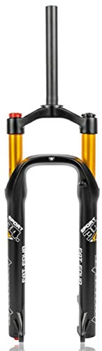 NADYE Gabel Fat Tire 26 x 4,0 Zoll gerade Rohr 1 1/8 100 mm Reise MTB Federgabel Manueller Block 9 mm QR Mountain (Gold)
