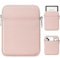 MoKo Padded Ereader Sleeve Case for 6-7 inch Ereader Tablet Bag Protective Cover Pouch with a Carabiner, Compatible with 7 eReader Colorsoft Signature Edition 2024, Pink