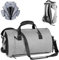 YHYEH Garment Bag,42L umwandelbare Kleider-Reisetasche mit Rucksackgurt und abnehmbarem Schultergurt, 5-in-1 Reisetasche zum Mitnehmen fürs Wochenende mit Schuhfach für Unisex,Grau