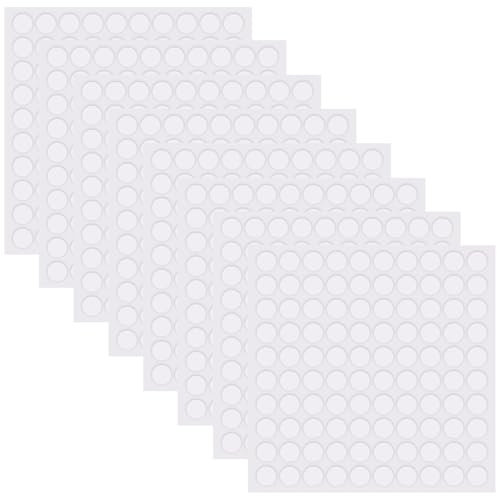 ZJCANGLIU 800 Piezas Transparente Adhesivo Redondo,Pegatinas de Puntos,Puntos Adhesivos Doble Cara,Sin Rastro,Amovible,para Globos,Decoración,DIY,0.5mm de Espesor (φ10mm)