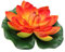 RORPOIR 1Pc Künstliche Schwimmende Lotus Teich Decor 18cm Orange Faux Lilie für Garten Hause