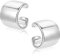 ALEXCRAFT Chunky Ear Cuff Silber Edelstahl Non-Piercing Fake Helix Knorpel Manschette Ohrringe Conch Manschetten Ohrringe für Frauen Freundin Mama