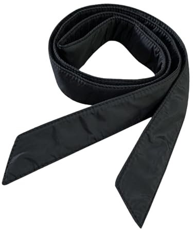 UxicRuya Damen Winter Puffer Daunenmantel Ersatz Gürtel Dekorieren Zubehör Schärpe Gürtel, Matt-schwarz