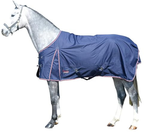 EQuest Outdoordecke Halifax für Pferde 600 D - 50 g Nylon, Navy - L / 145 cm