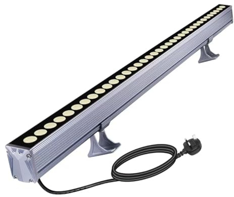 Yasotek Wall Washer Light, 36W 4000k Neutural White 230v 1 Meter 4800lm Led Wall Washer Light Bar, IP65 Waterproof Wall Wash Light for Church Landscape Yard Garden Building Lighting Projects