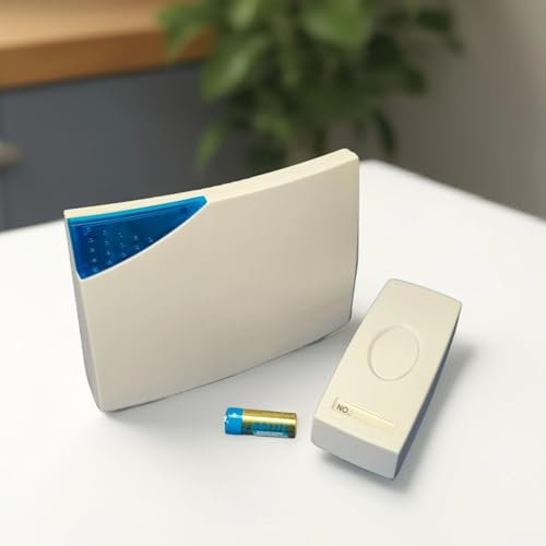 Securlec Wireless doorbell - Waterproof doorbell Battery Operated Cordless Door Chime kit with up to 100 M Wireless Range - 38 Chimes - Wire Free Door Bell.