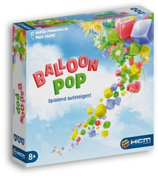 HCM Kinzel 55232 Balloon Pop - Familienbrettspiel ab 8 Jahren - Spiel des Jahres 2023 Finnland - Taktisches Legespiel für 2-4 Spieler